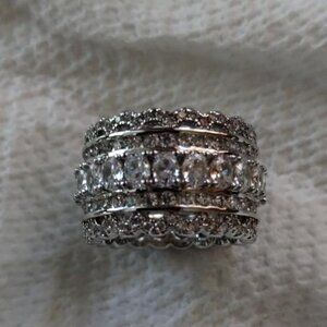BRAND NEW STUNNING MOISSANITE ETERNITY BAND/STACK RING